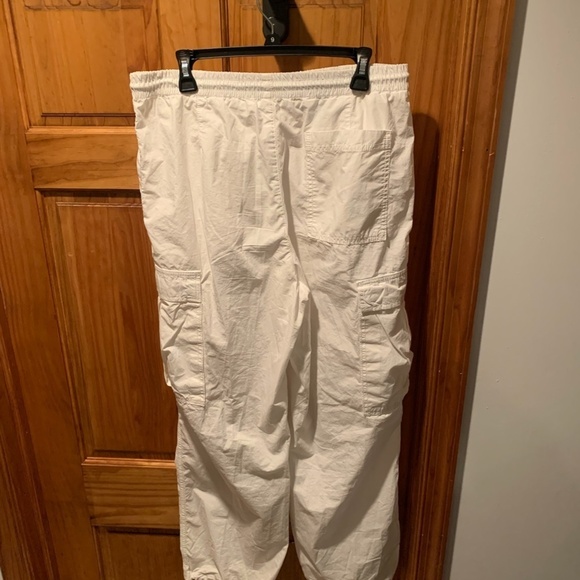 Zara Women's Pull On Cargo Pants in White Large - Picture 3 of 5